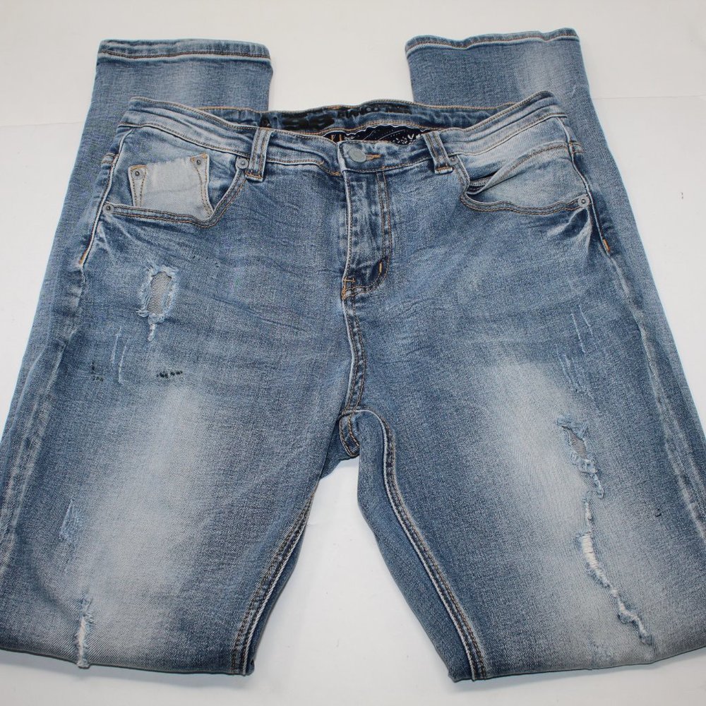 98 Bianco Distressed Men 5-Pocket Men's 31 x 32 St